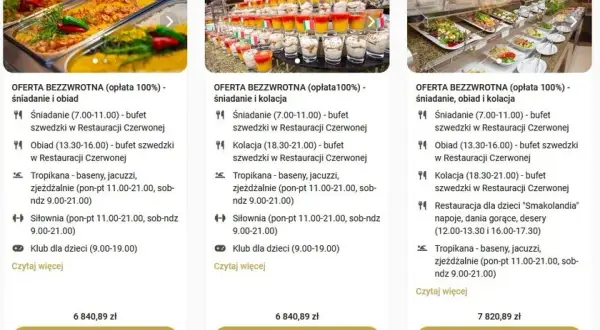 Ile kosztuje obiad w hotelu Gołębiewskim - ceny i zniżki dla dzieci