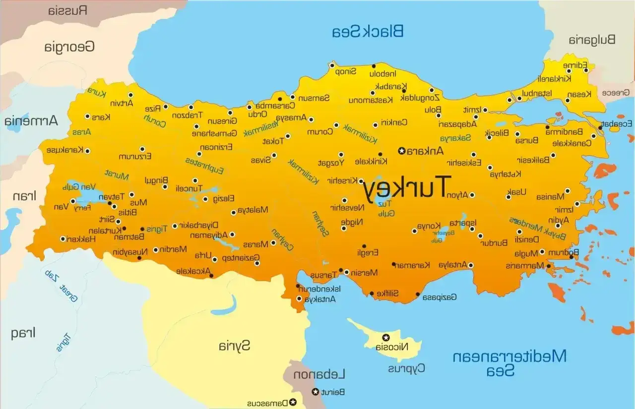 Mapa Turcji. Planujesz podróż? Sprawdź, czy do Turcji potrzebny jest paszport.